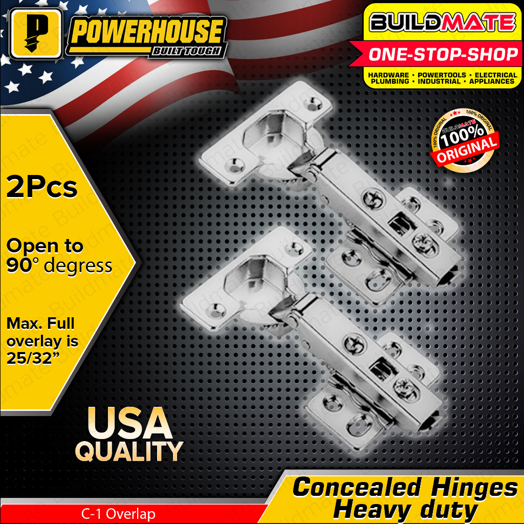 BUILDMATE Powerhouse Regular Concealed Hinges Over Lap Half Lap