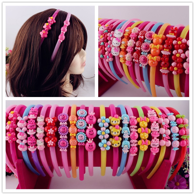 12pcs Korean version of children's hair band jewelry princess tiara bow