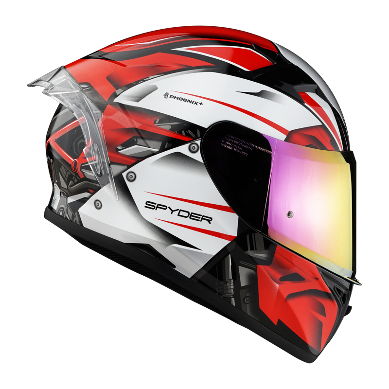 Spyder Phoenix + G S2 - STRADA Full Face Helmet (Free Clear Visor ...