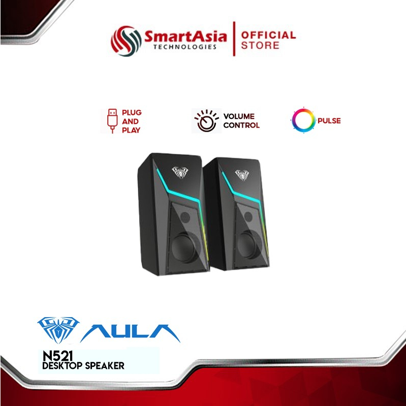 Aula N521 ( USB, 3.5MM Aux, Volume Control ) Desktop Speaker Shopee