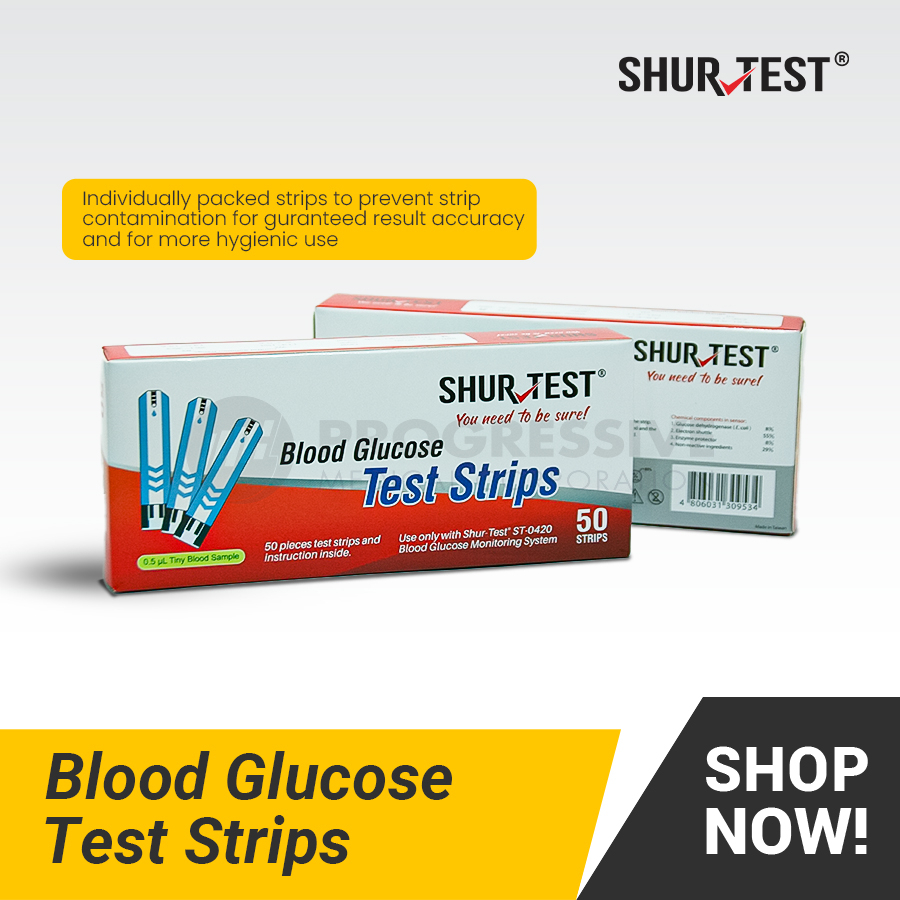 ShurTest Blood Glucose Test Strips (Individually packed) Shelf Life February 2025 Shopee