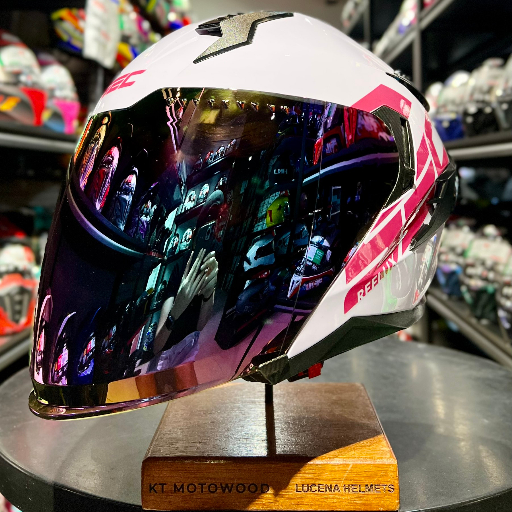SEC Helmet Reflux Brand Half Face Dual Visor w/ Free Extra Clear Visor