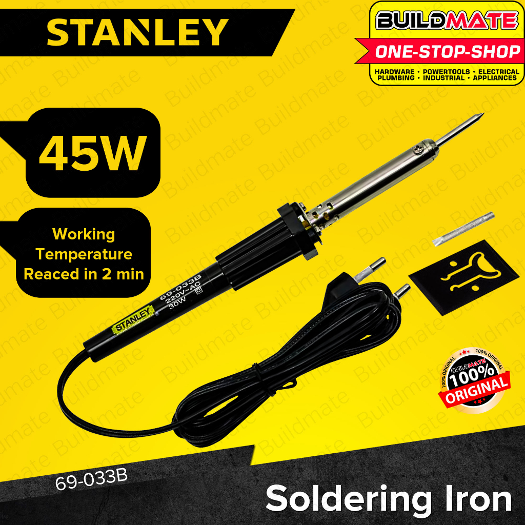 BUILDMATE Stanley Electric Soldering Iron 30W 45W Straight Tip Head