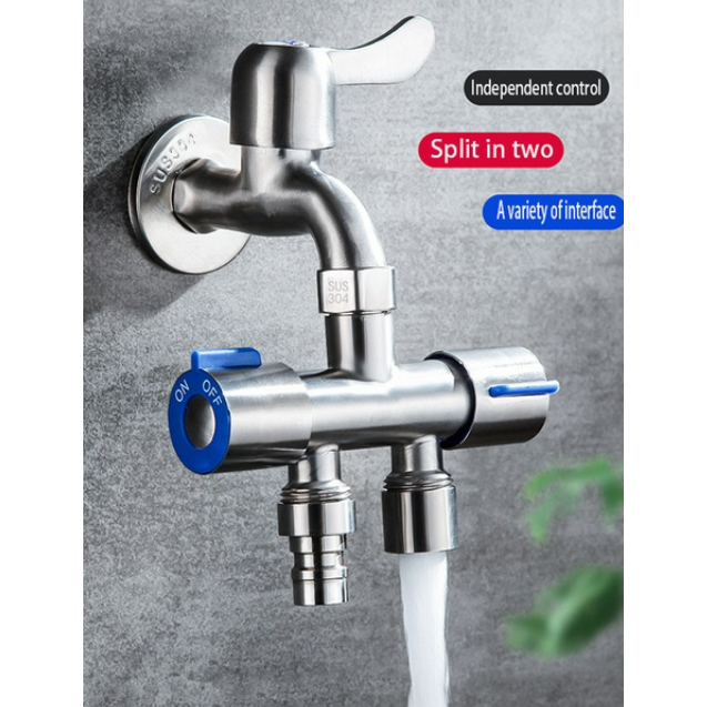 Water divider valve washing machine faucet divider one point two live