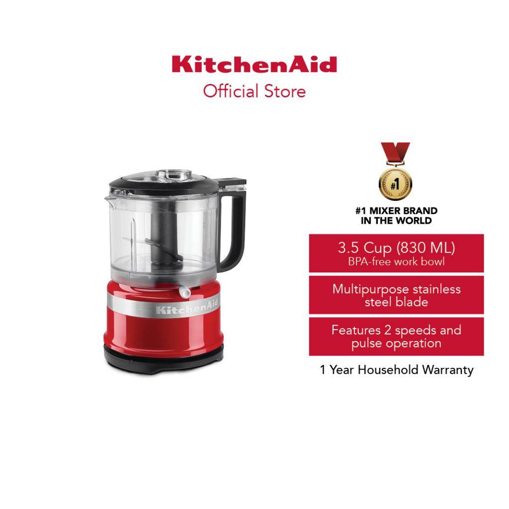 Best Buy: KitchenAid 5 Cup Cordless Rechargeable Chopper Empire Red  KFCB519ER