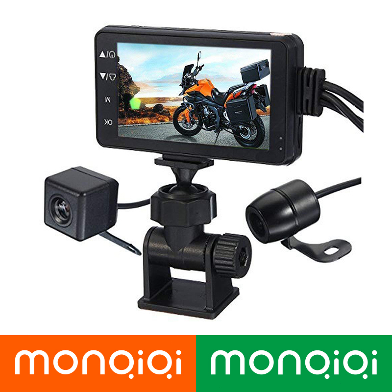 Monqiqi Motorbike Dash Cam Dvr Front+Rear View Camera Motorcycle Video Recorder Shopee Philippines