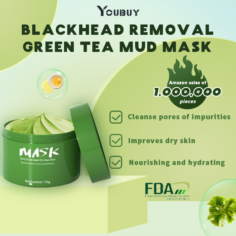 YOUBUY Skin Care Mask blackhead remover acne beauty face Green Tea Mud Mask Shopee Philippines