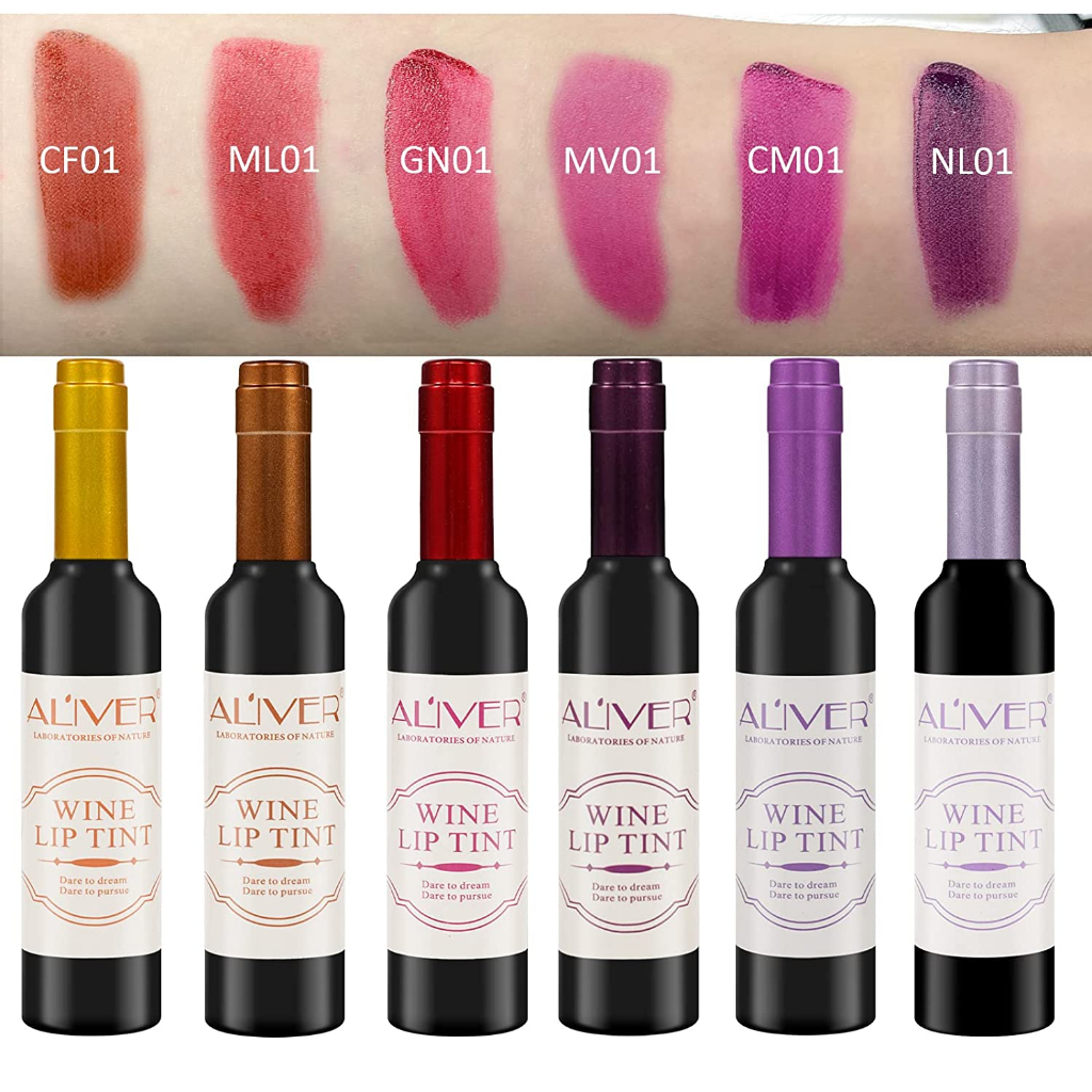 ALIVER ML01 Wine Lip Tint 6 Colors/Set, Waterproof Long Lasting Lip Stain Shopee Philippines