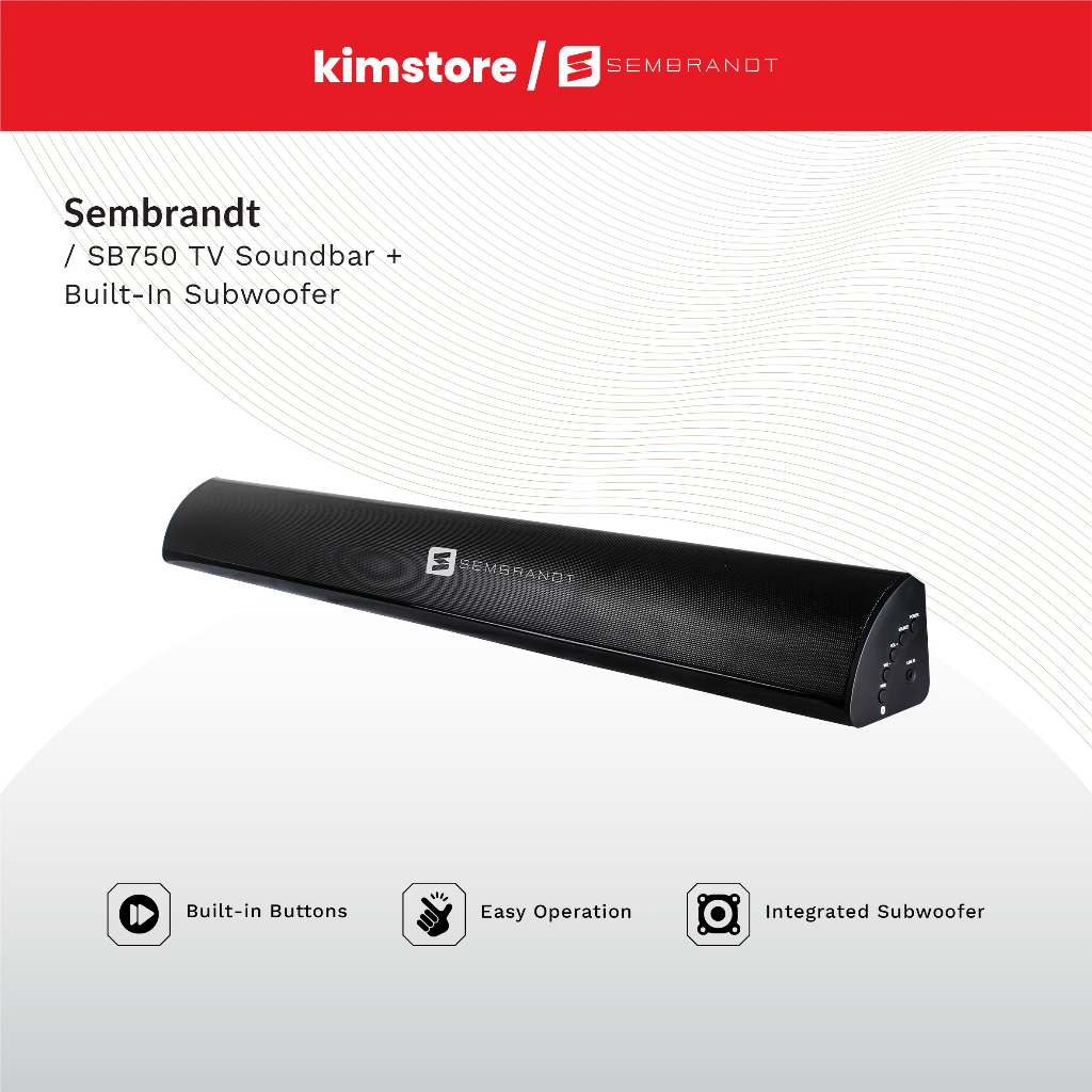 Soundbar with best sale integrated subwoofer