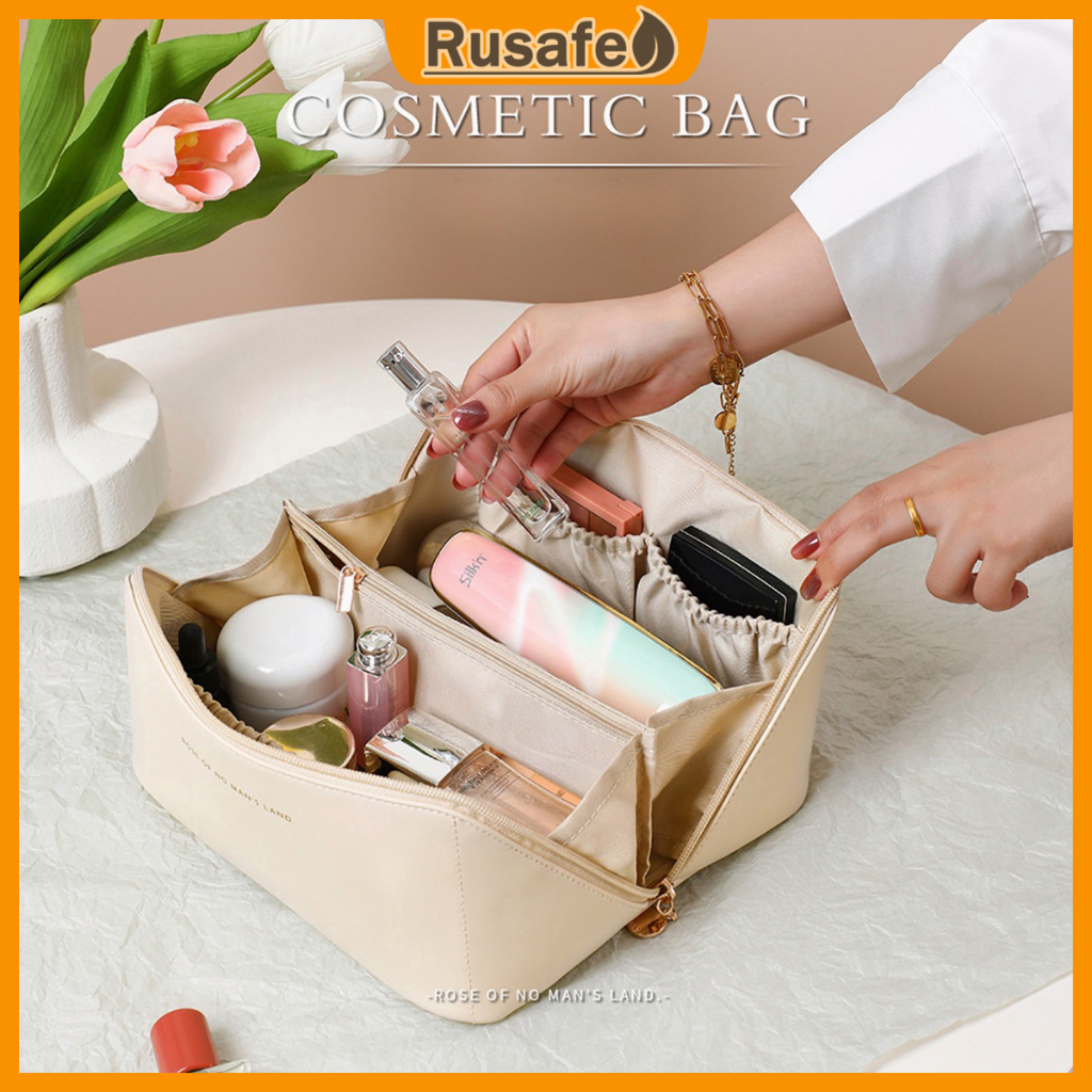 Pillow Cosmetics Organizer Bag Leather PU Waterproof Travel Bag Ladies