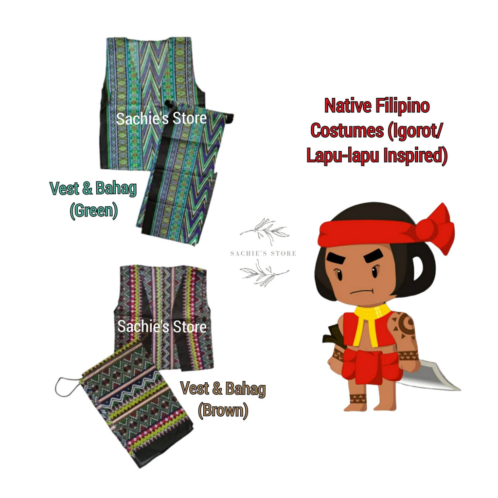 Traditional/Native Inspired Clothing & Costumes for BOYS/ (IGOROT/ LAPULAPU) Random Color