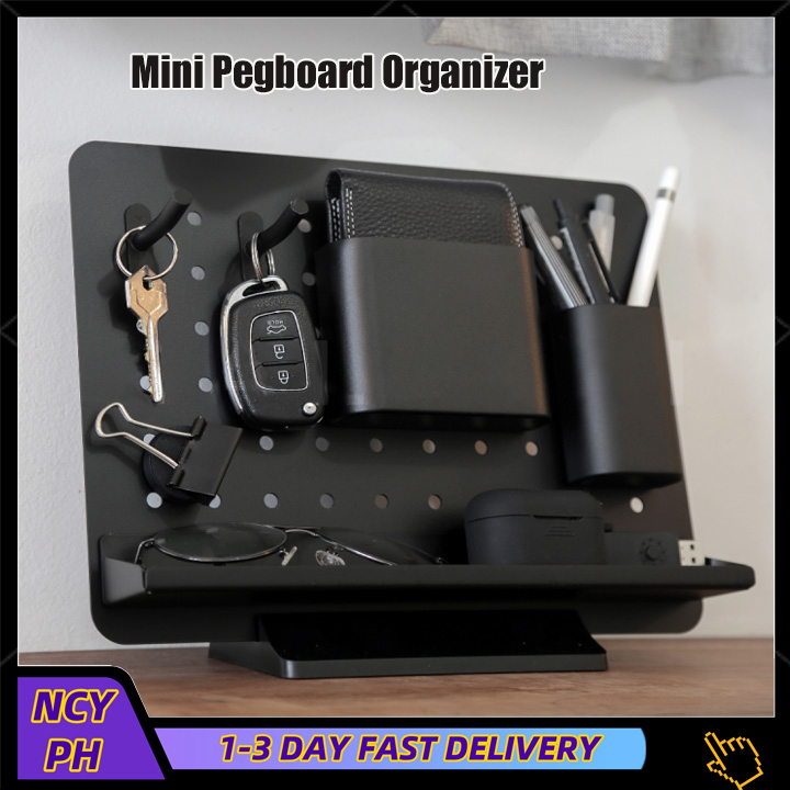 Minimalist Modern Mini Pegboard Study Desk Office Work Organizer Shopee Philippines