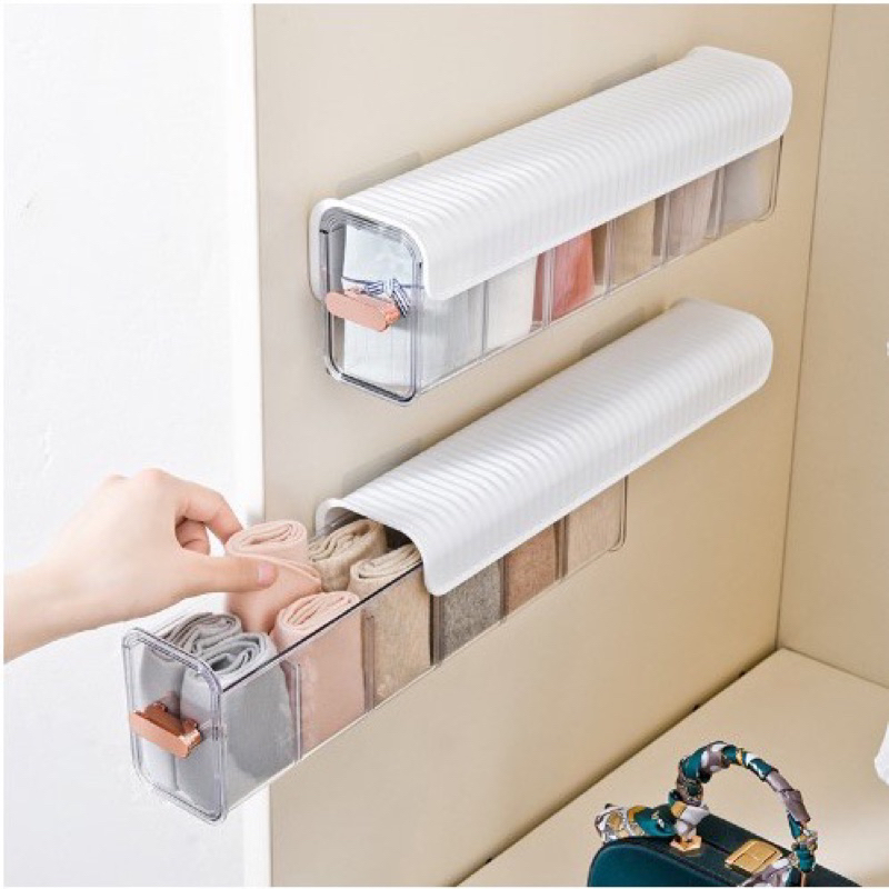 WallMounted Underwear Panties Storage Box Storage Box Kitchen Spice