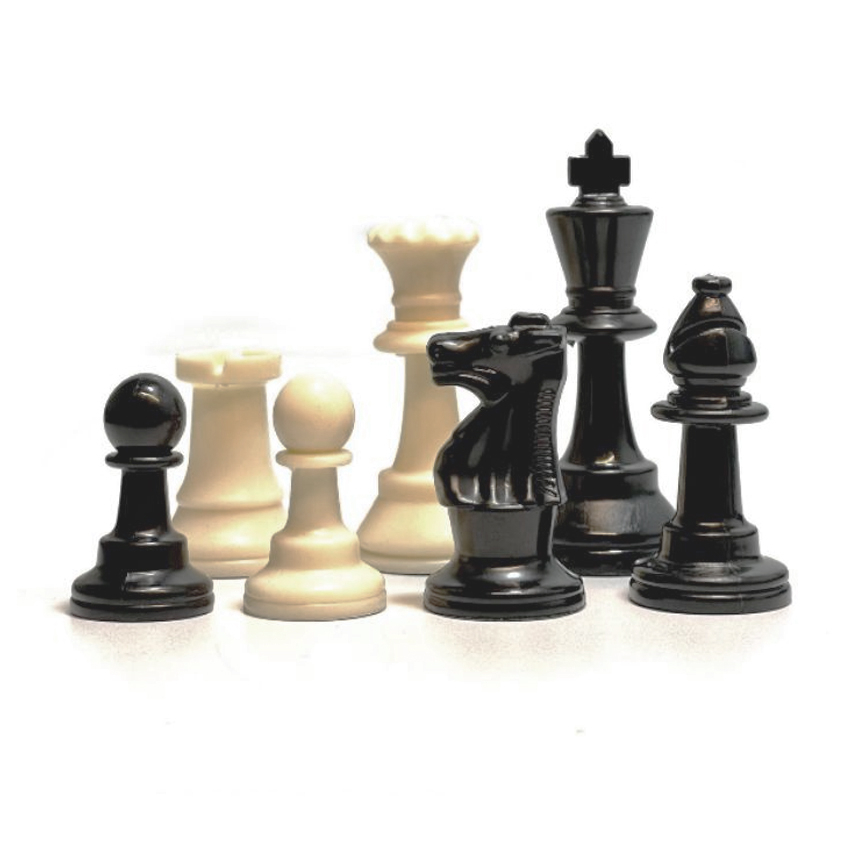 Chess Pieces Sold by Piece Black & White Plastic Chess Pieces Game ...