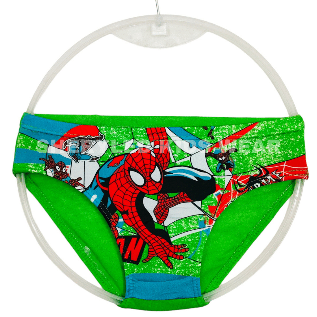 3-5 Years Old Kids Cotton Briefs Boys Underwear Cartoon Spiderman ...