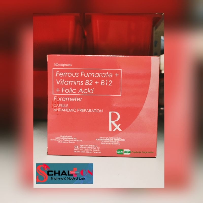 Ferrous Fumarate + Vitamins B2 + B12 + Folic Acid FORAMEFER Capsule