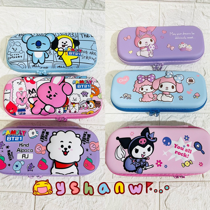 Kid's pencil case Sanrio BT21 pencil case kids student pen box school ...