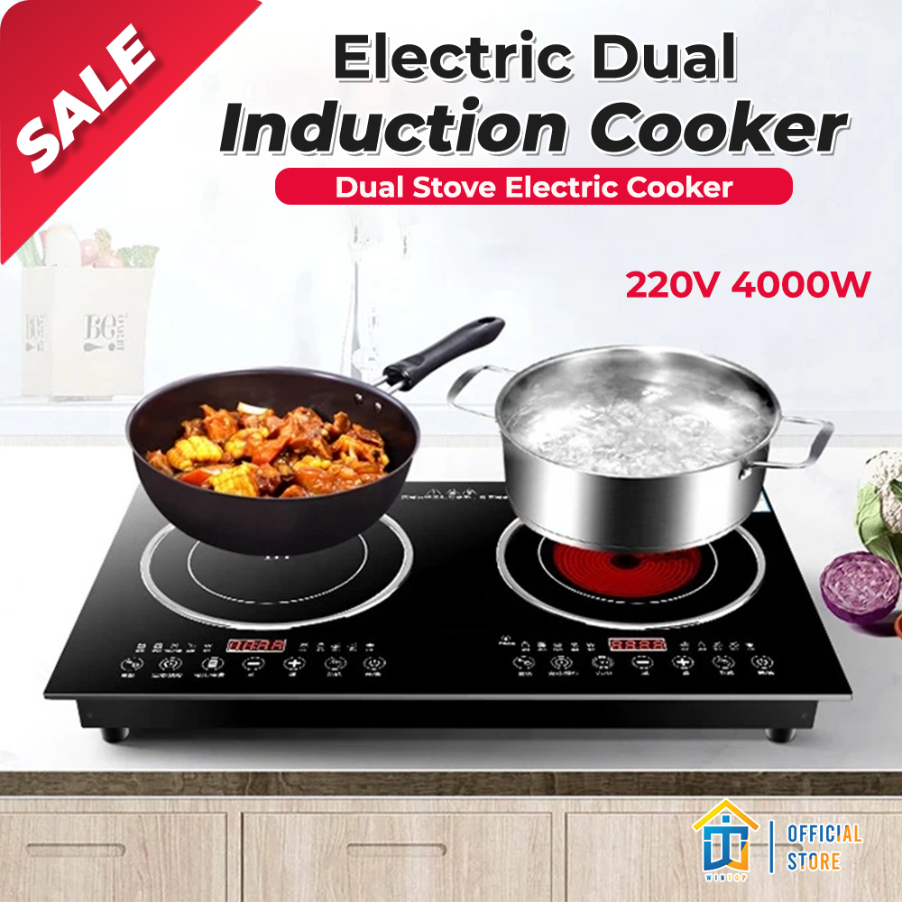 Wintop Electric Dual Induction Cooker 220V 4000W Countertop Double