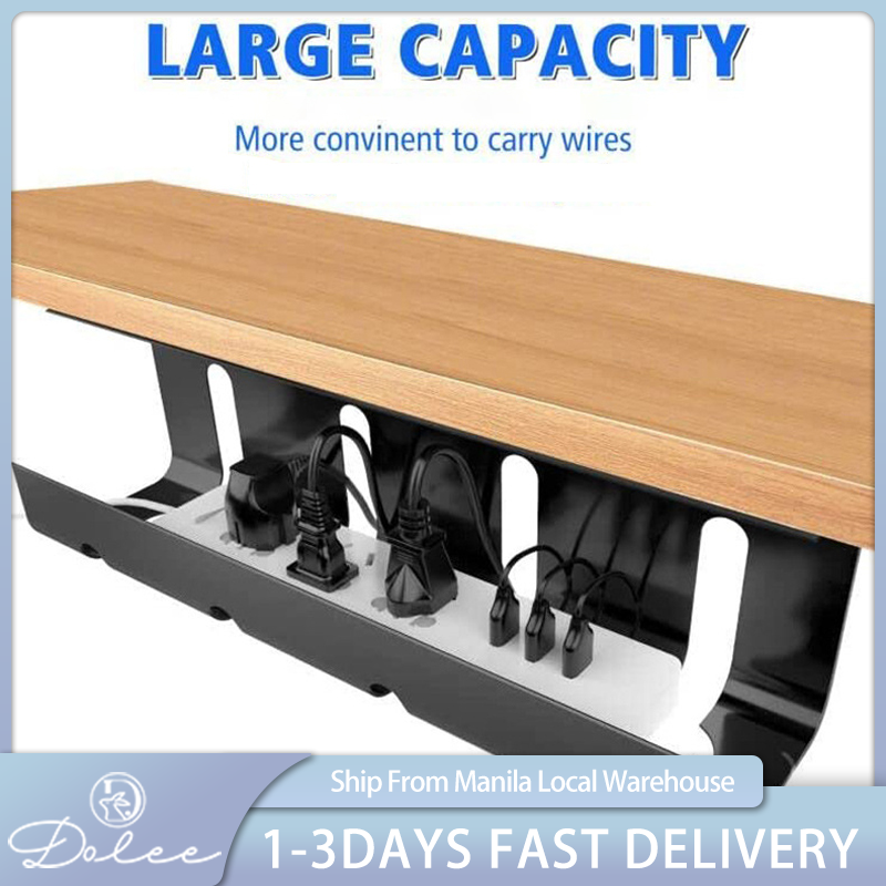 Under Table Storage Rack Cable Management Tray Desk Socket Holder Wire