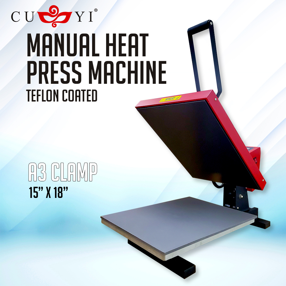 CUYI Digital Heat Press Machine Heavy Duty 15X18 inches Flatbed (A3