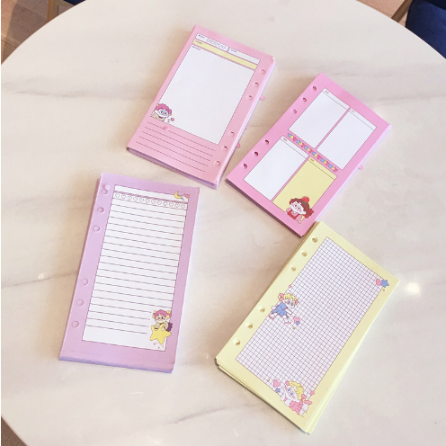 50PCS A6 Daolin paper book inner page replacement core cartoon pink ...