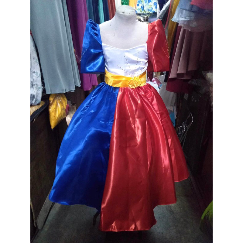 Philippine Flag inspired Gown for kids | Shopee Philippines