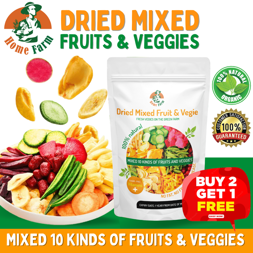 𝐇𝐎𝐌𝐄𝐅𝐀𝐑𝐌 Dried mixed fruits and veggies Dried vegetables snack mix
