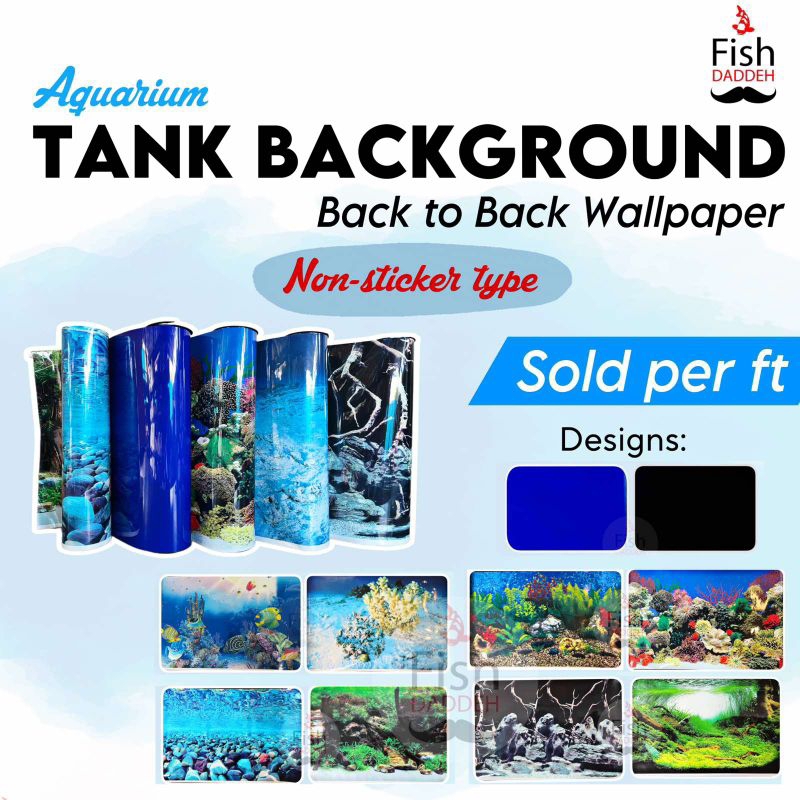 Aquarium Tank Background Wallpaper (Back to back) 1ft