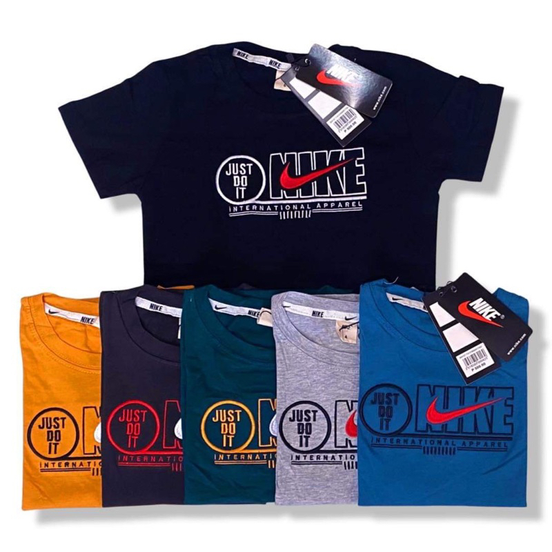 Kids Tshirt Logo Embroidered Branded Overruns tees for Boys Shopee