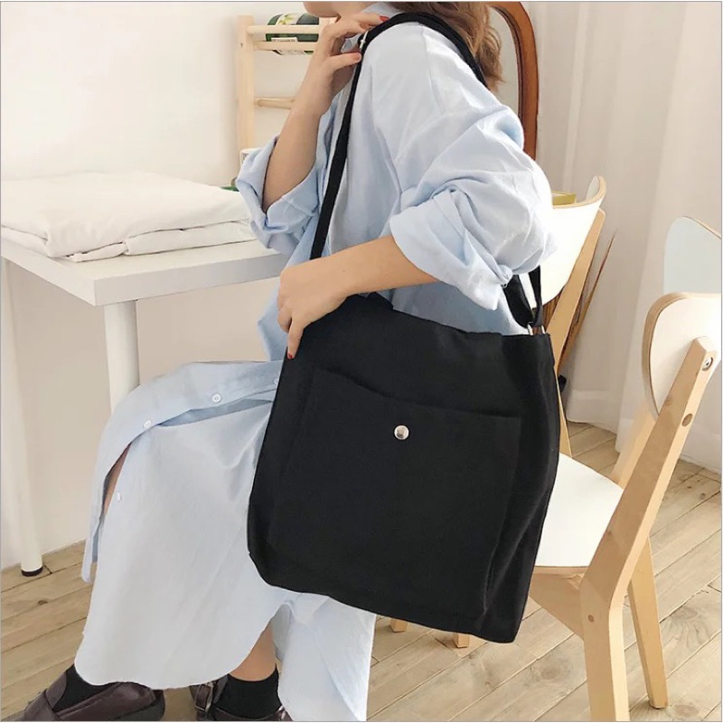 Canvas Soulder Bag Crossbody Bag eco-friendly Shopping Bag Messenger ...