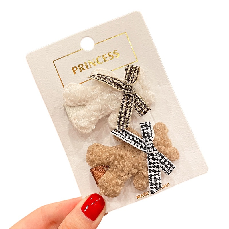 Babyhug  Free Size Bear Hair  Clips & Bow Rubber bands Sets of 9 - Multicolor