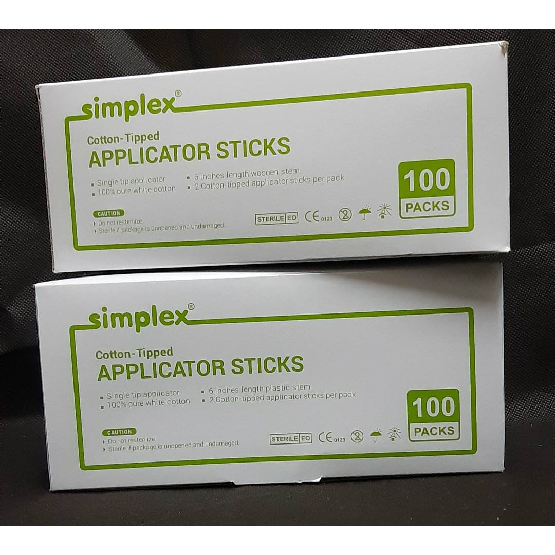 SIMPLEX COTTON-TIPPED APPLICATOR STICKS (100 packs) | Shopee Philippines