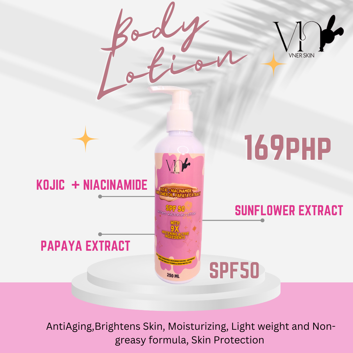 KOJIC NIACINAMIDE LOTION SPF50 Shopee Philippines