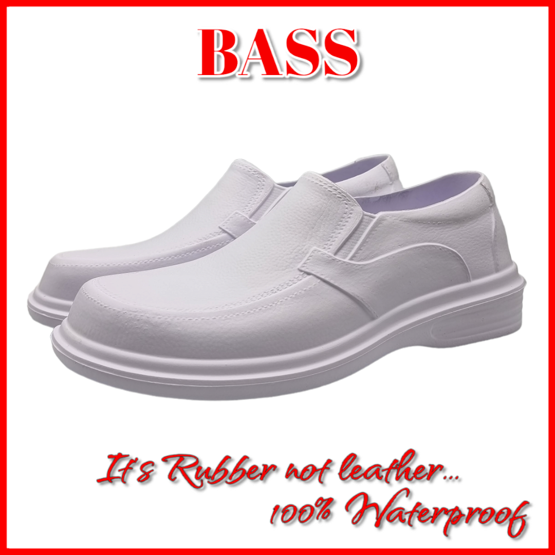 Duralite Bass Men s Lightweight and Waterproof round toe non slip rubber Shoes Black and White Shopee Philippines