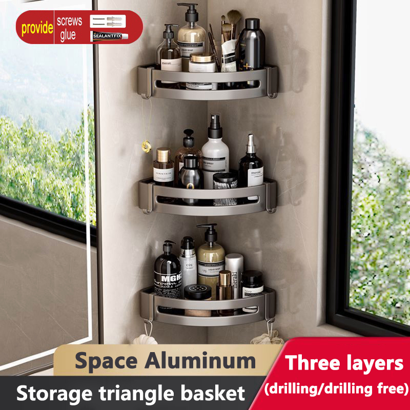 Bathroom Organizer Rack Towel Rack Corner Shelf Tissue Holder Bathroom ...