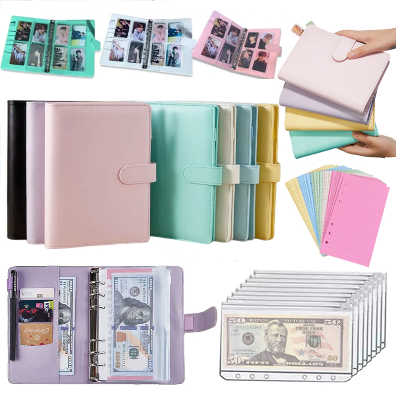 [on hand] 4pcs macaron binder a5 a6 photocard binder money organizer ...