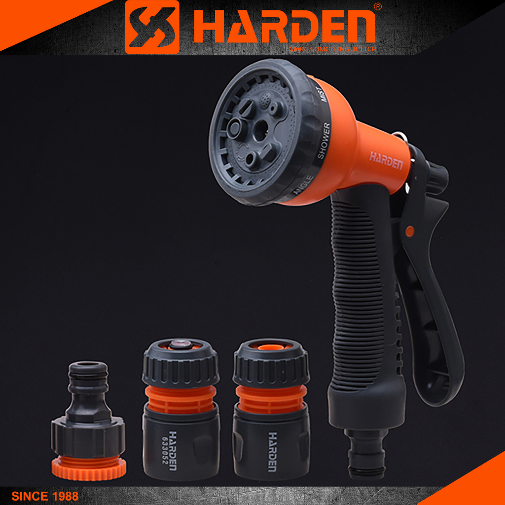 Harden 633154 4Pcs Spray Gun Set 8 Spray modes adjustable car washer