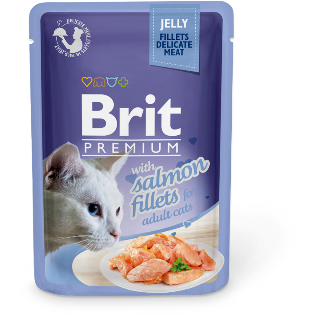Brit Premium Wet Cat Food Adult/Kitten in 85g, 100g Pouch Jelly/Gravy ...