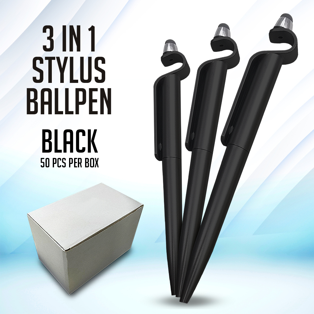 50pcs 3in1 Stylus Ballpen (Black Ink) | Shopee Philippines