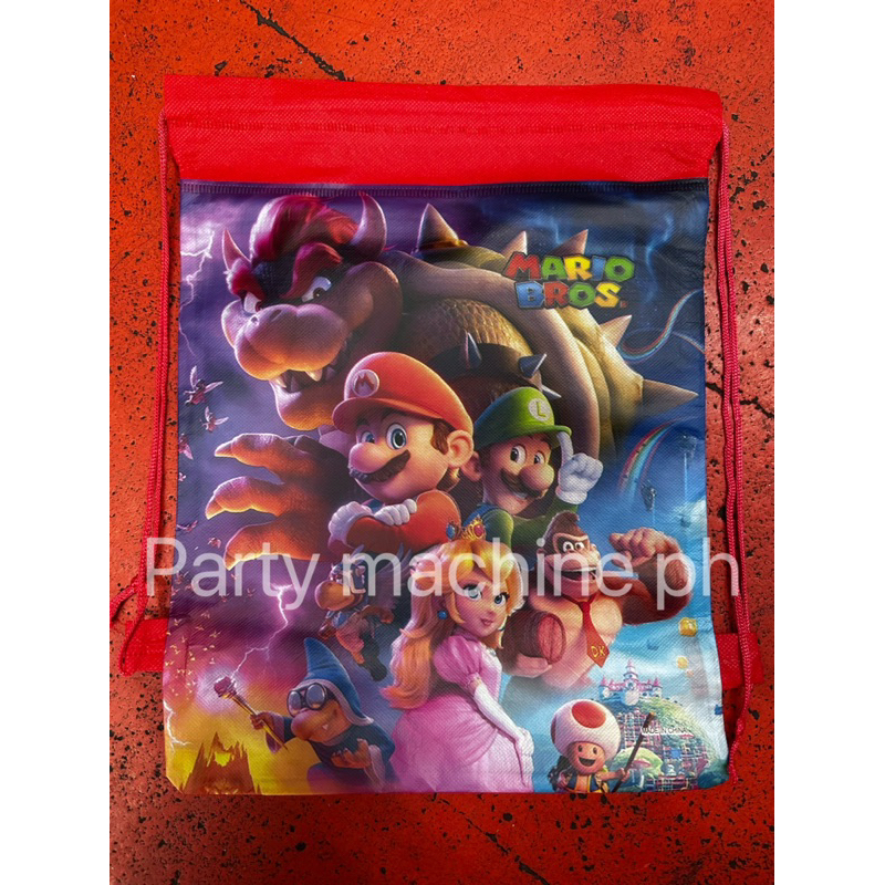 12pcs Super Mario Drawstring Bag / loot bag / back pack / give away bag ...