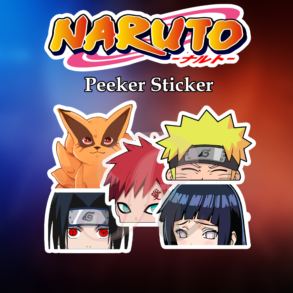 Naruto Peeker Sticker Water Proof Vinyl Anime Sticker Shopee