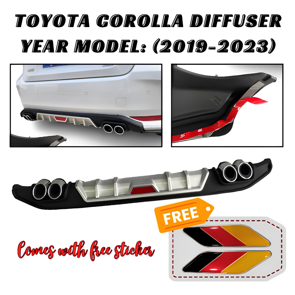 CPAO 2019 2020 2021 2022 2023 TOYOTA Corolla Car Rear Bumper Diffusers ...