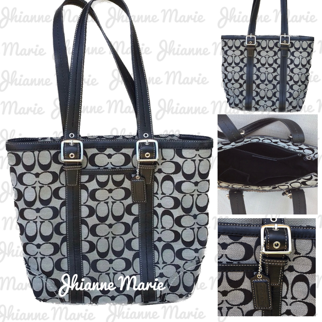 COACH HAMPTON SIGNATURE TOTE BAG Original Coach Bag (Preloved