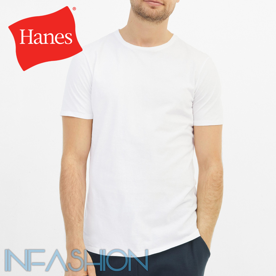 Hanes Plain White Crew Neck T Shirts Unisex