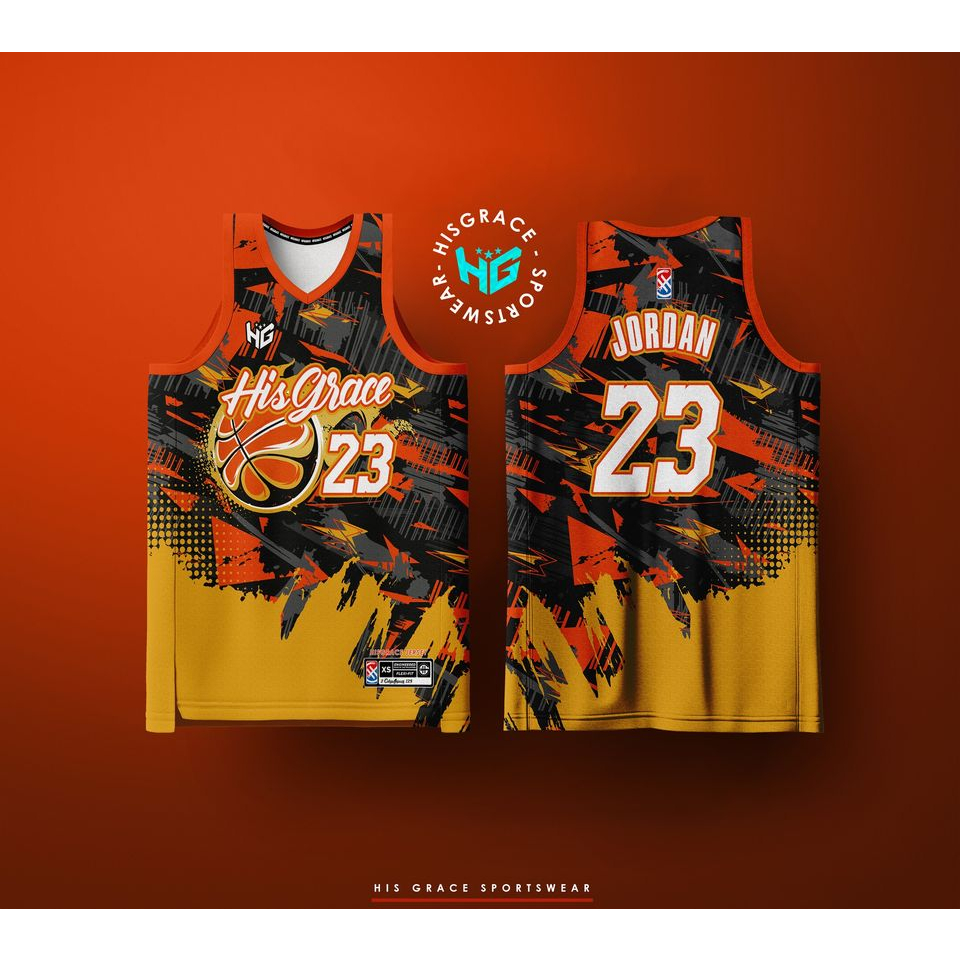 120 HG ORANGE BASKETBALL CONCEPT JERSEY FULL SUBLIMATION JERSEY ...