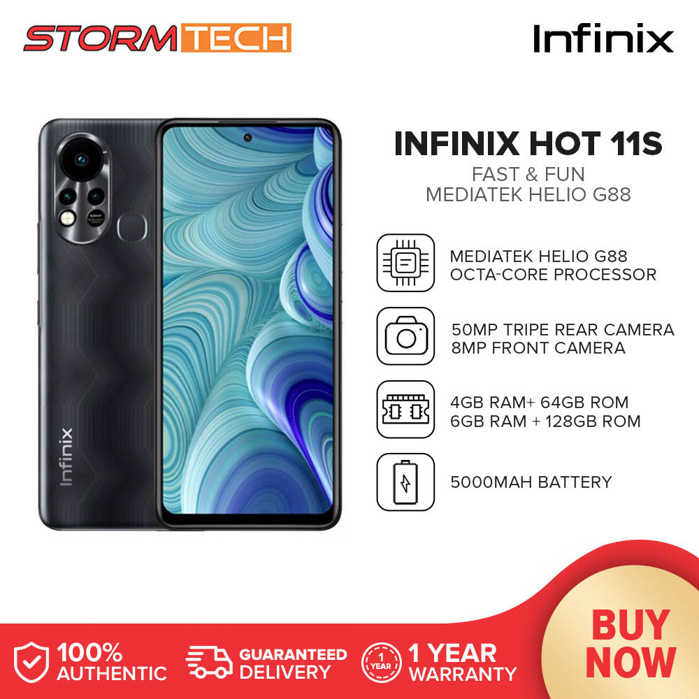 Infinix Hot 11S | 4GB+64GB/6GB+128GB | 50MP AI Triple Camera | 6.78 ...