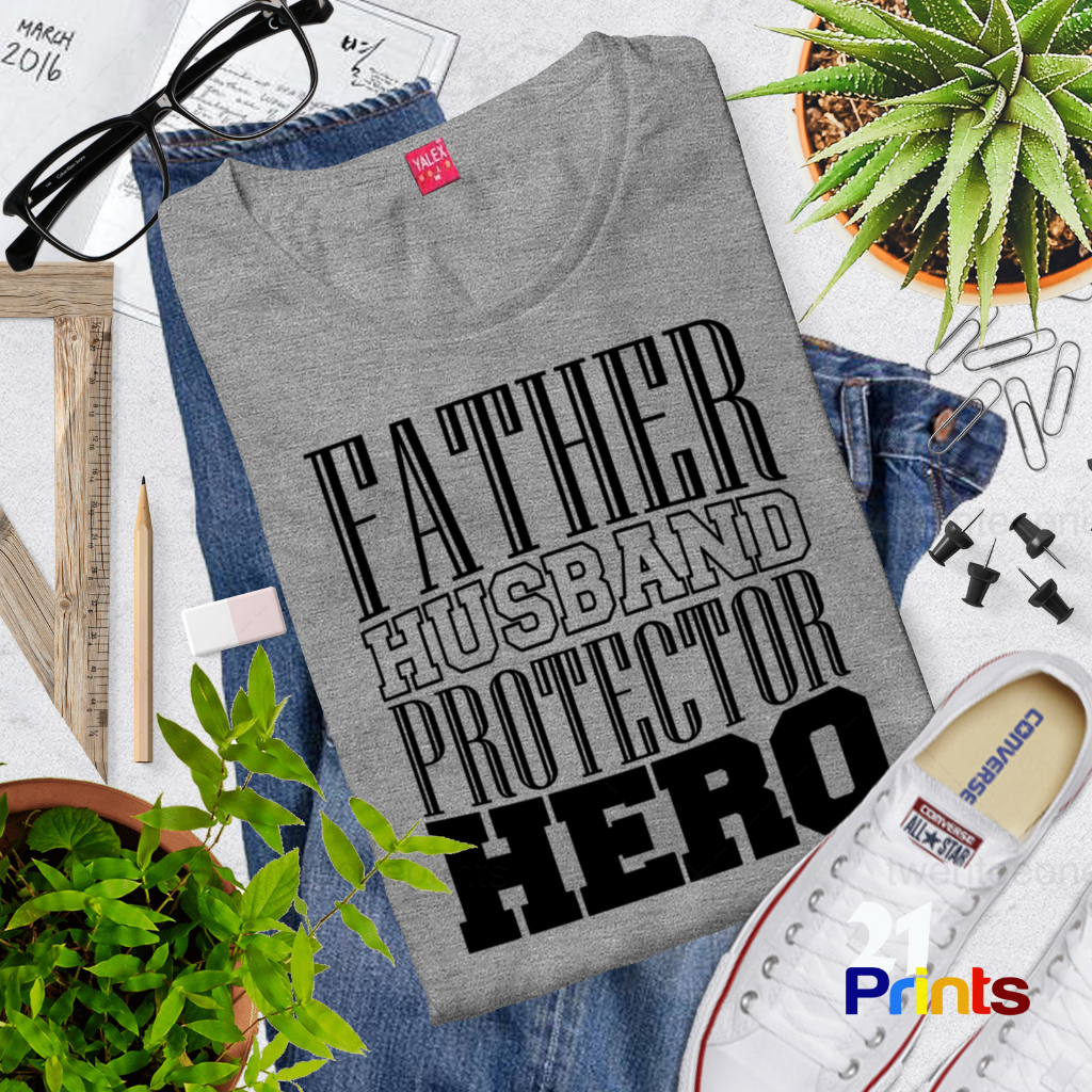 Father Husband Protector Hero Fathers Day Gift Shirt | Shopee Philippines