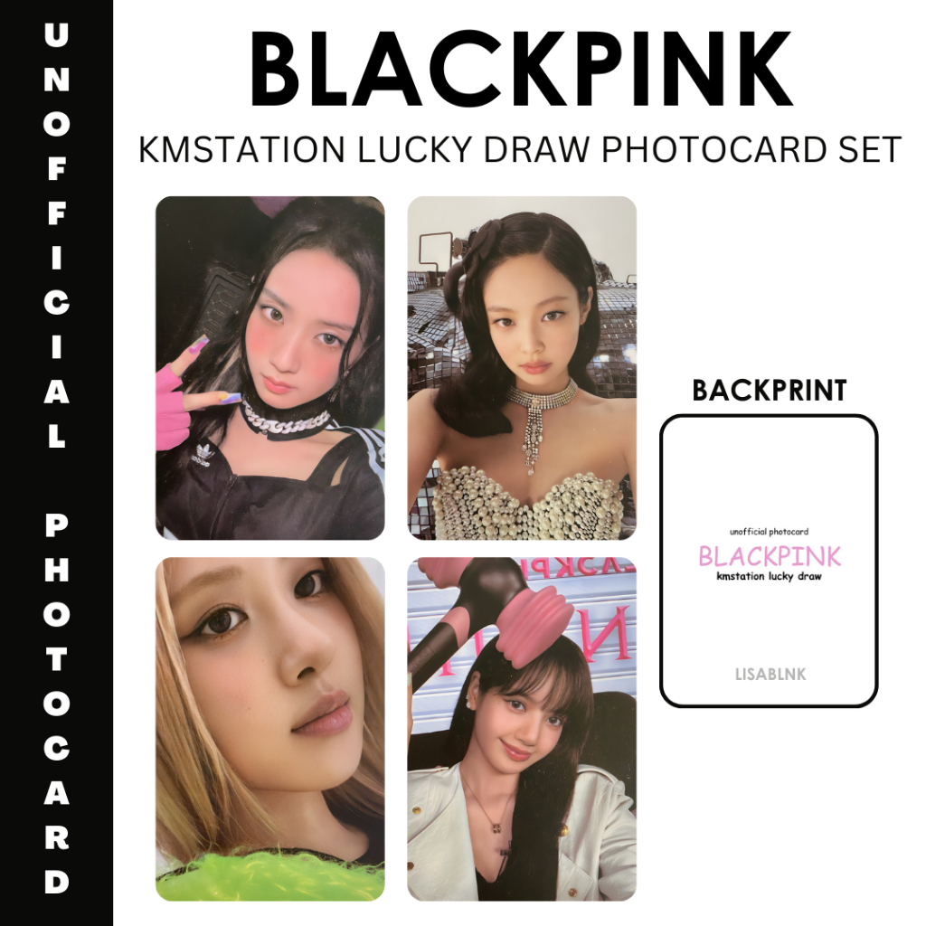 BLACKPINK KMSTATION LUCKY DRAW UNOFFICIAL PHOTOCARD | Shopee Philippines