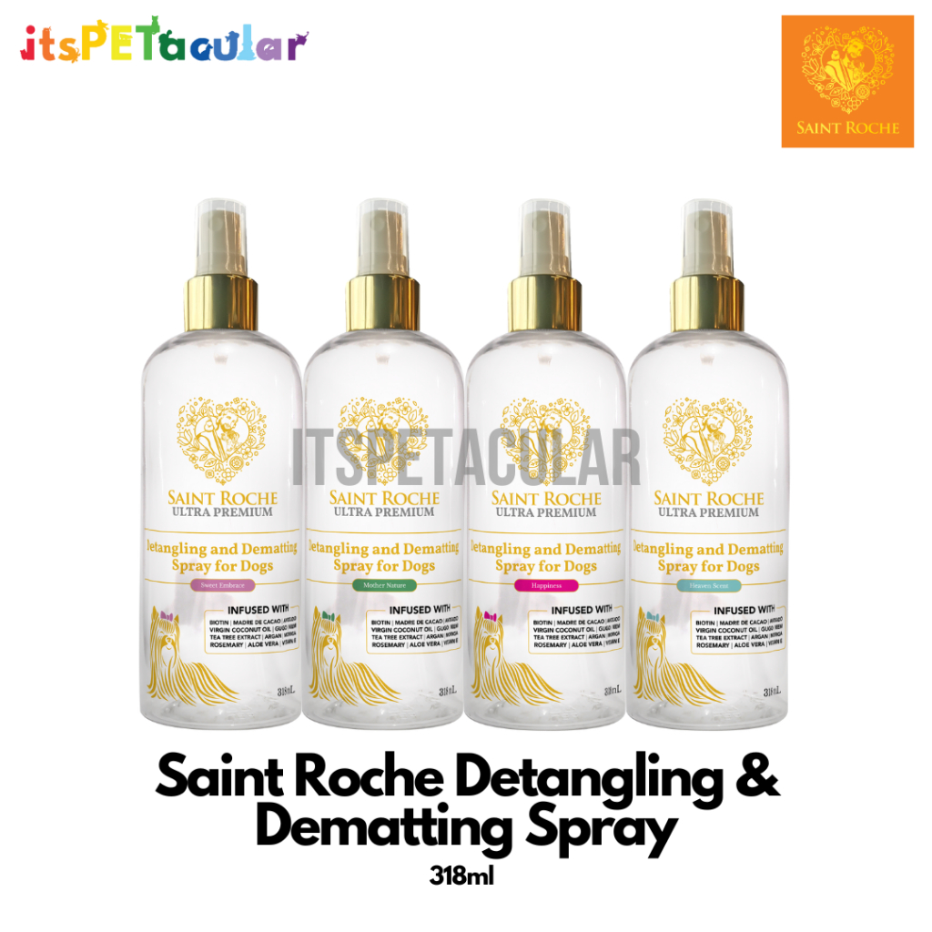 SAINT ROCHE Ultra Premium Detangling and Dematting Spray for Dogs 318ml ...