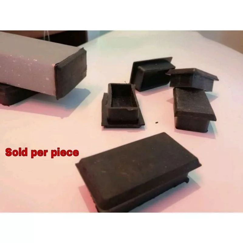 1x2 inches (25mm x 50mm) RECTANGULAR INSERT HEAVY DUTY Rubber Footings ...